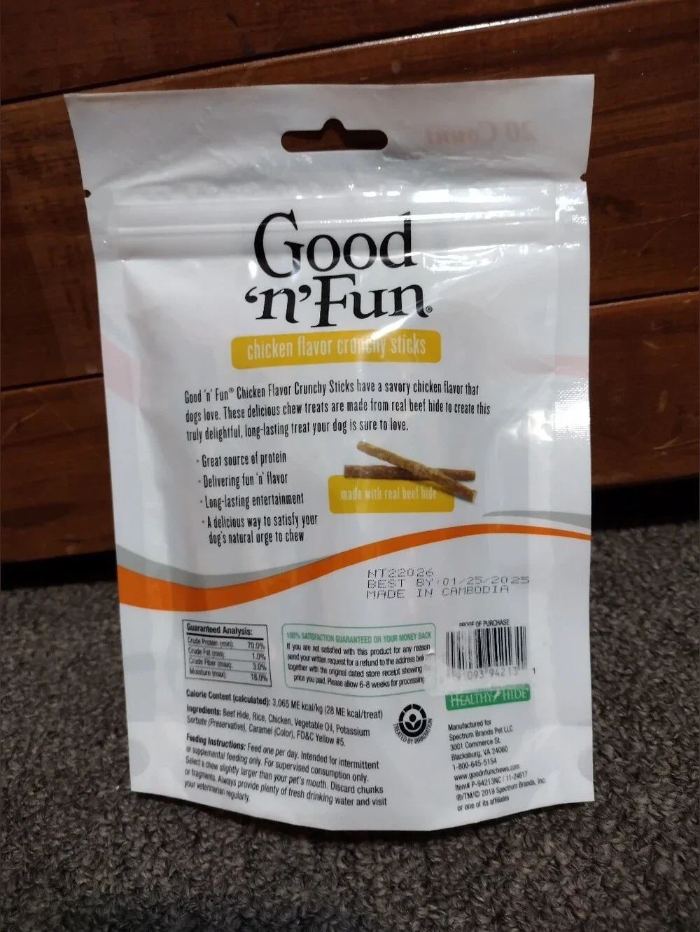 Good N Fun Chicken Flavor Crunchy Sticks 20 CT